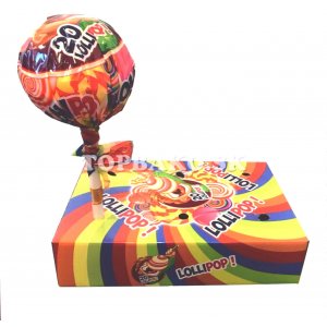 Big Lollipops 200g (20 x 10g malých lízaniek vo veľkom "lízanke" vo veľkosti futbalovej lopty.